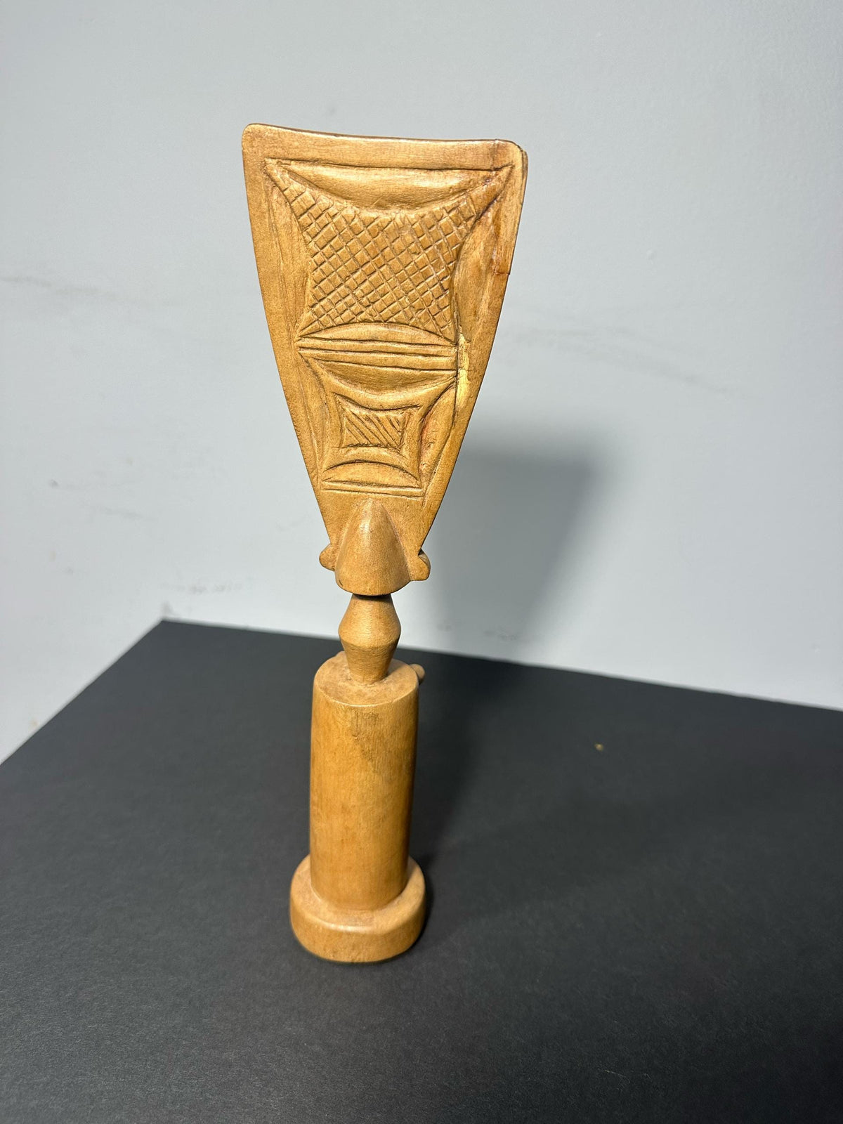 African Wooden Fertility Doll, Akuaba - FANTE Ghana African Tribal Art and Craft. 11 inches