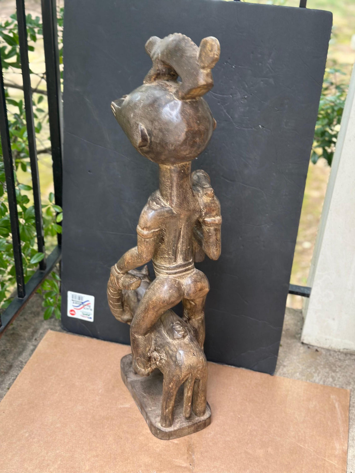 Senufo (Côte d'Ivoire/Mali) Poro Society Equestrian Figure-Hand Carved Wood- 30"