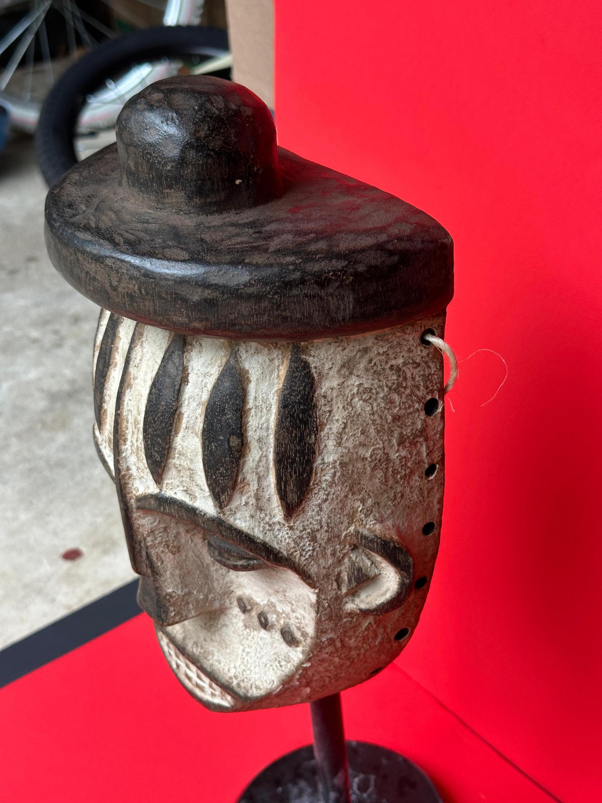 Fang Portrait Mask Carved Wood Gabon Cameroon African Tribal Art 12x7x4"