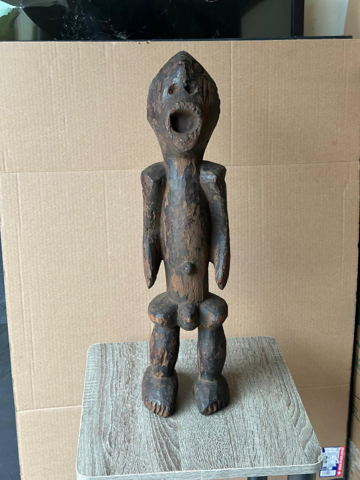 Expressive Vintage Kaka Altar Figure - Cameroon / Nigeria Border 20" | African Tribal Art Decor
