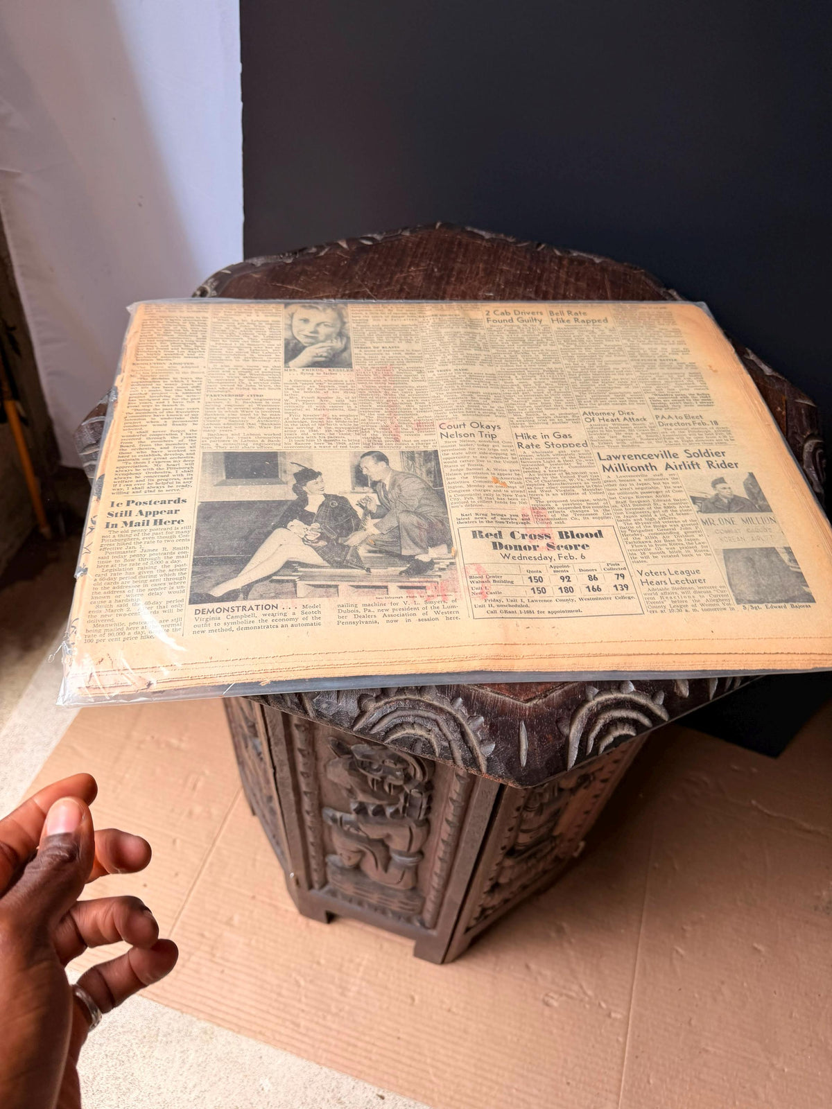 Vintage 1952 Pittsburgh Sun-Telegraph Newspaper Section Mid Century Ephemera