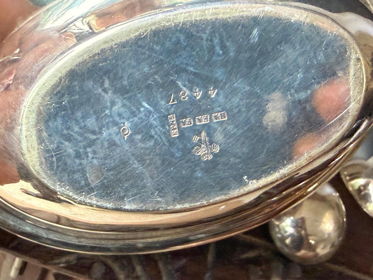 Vintage Walker & Hall Silver Plate Double Condiment Server Jam Dish Lids Spoons