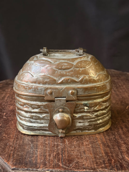 Vintage Turkish tinned copper hammam soap box