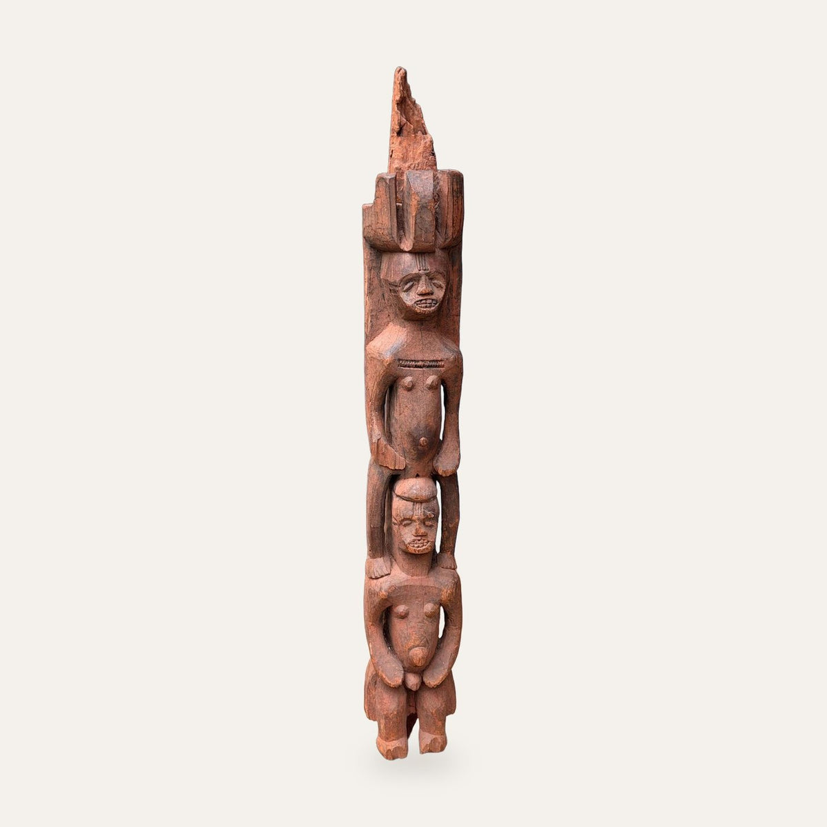 Vintage Igbo Ozo Titled Man Obu House Post - African Art Nigeria 57"