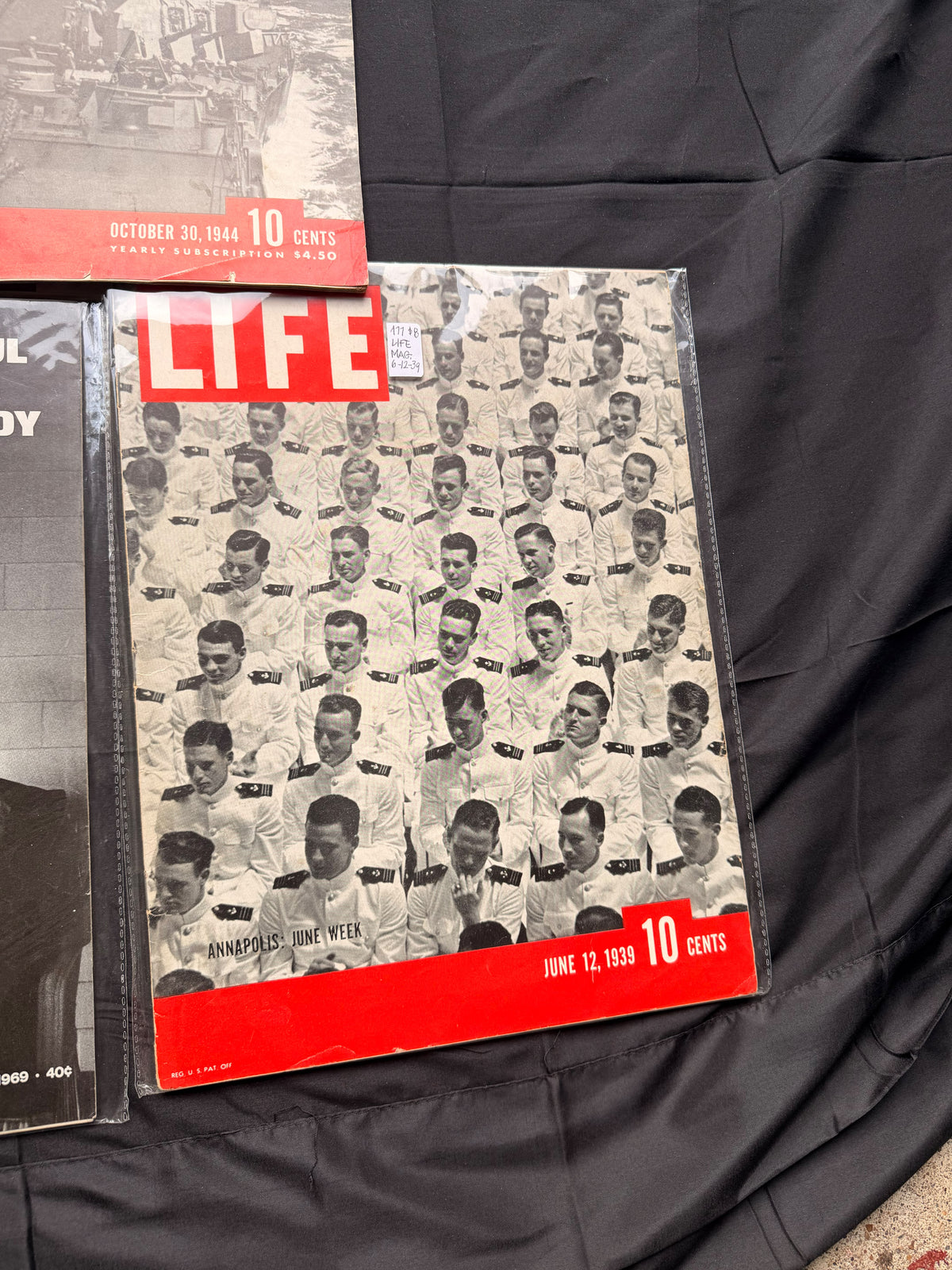 5 LIFE Magazines 1939-1969 USS Iowa WWII Ted Kennedy Chappaquiddick MacLaine Lot