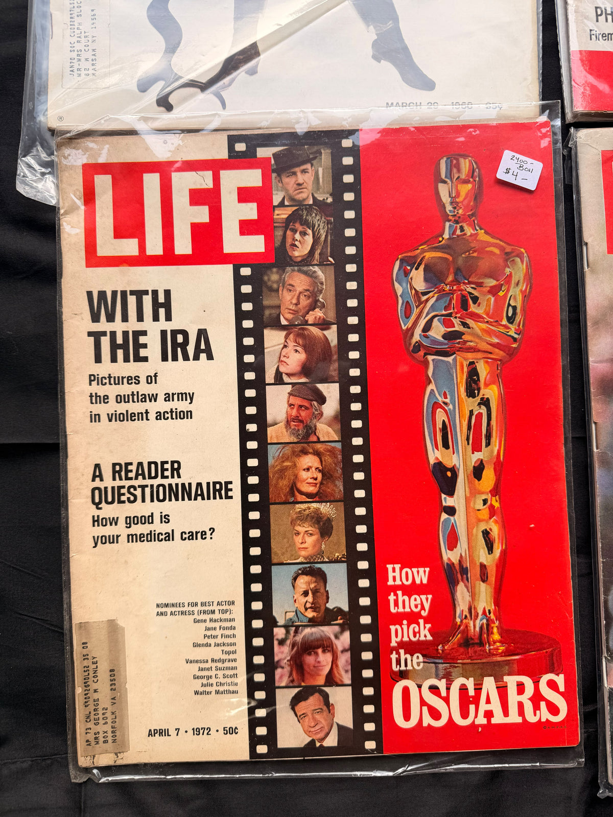 5 LIFE Magazines 1959-1981 Jane Fonda Barbarella Belmondo Oscars IRA Heart Lot