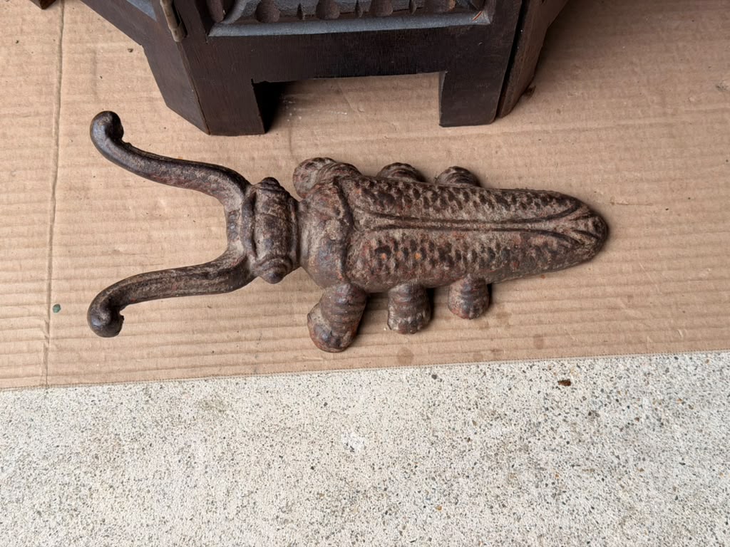 Vintage Cast Iron Beetle Boot Jack Insect Boot Remover Heavy 10.5in