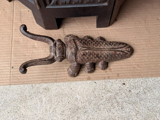 Vintage Cast Iron Beetle Boot Jack Insect Boot Remover Heavy 10.5in