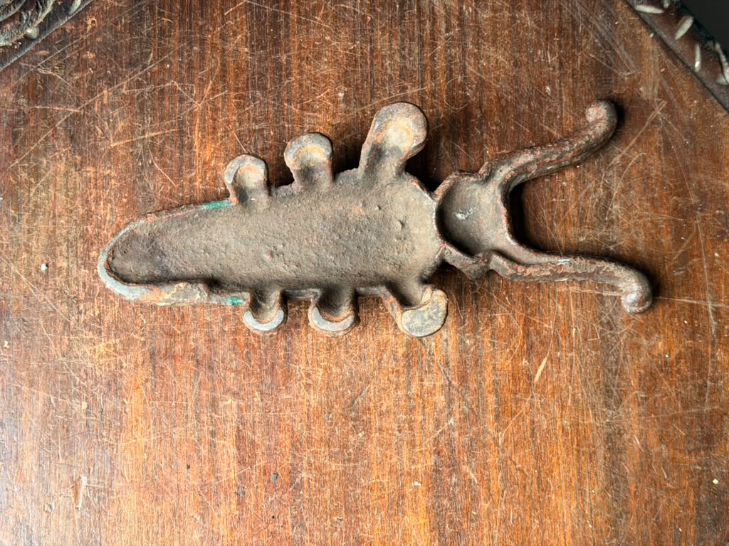 Vintage Cast Iron Beetle Boot Jack Insect Boot Remover Heavy 10.5in