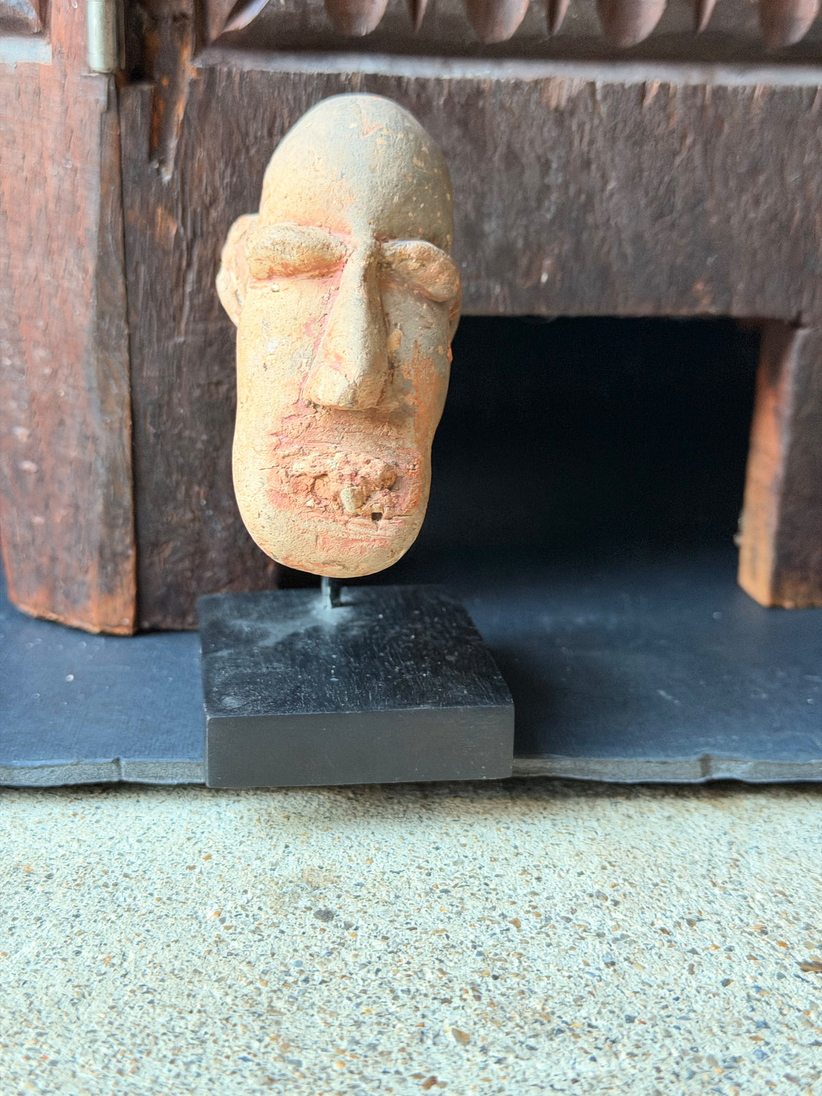 Bankoni Terracotta Head on Stand Mali Ex Barnes 3in – Age Untested