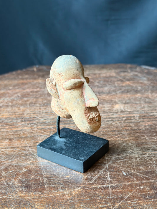 Bankoni Terracotta Head on Stand Mali Ex Barnes 3in – Age Untested