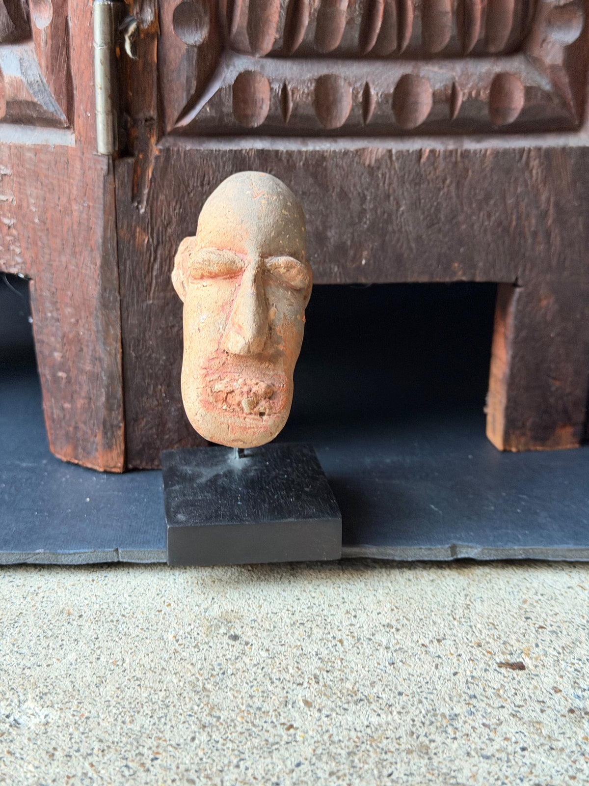 Bankoni Terracotta Head on Stand Mali Ex Barnes 3in – Age Untested