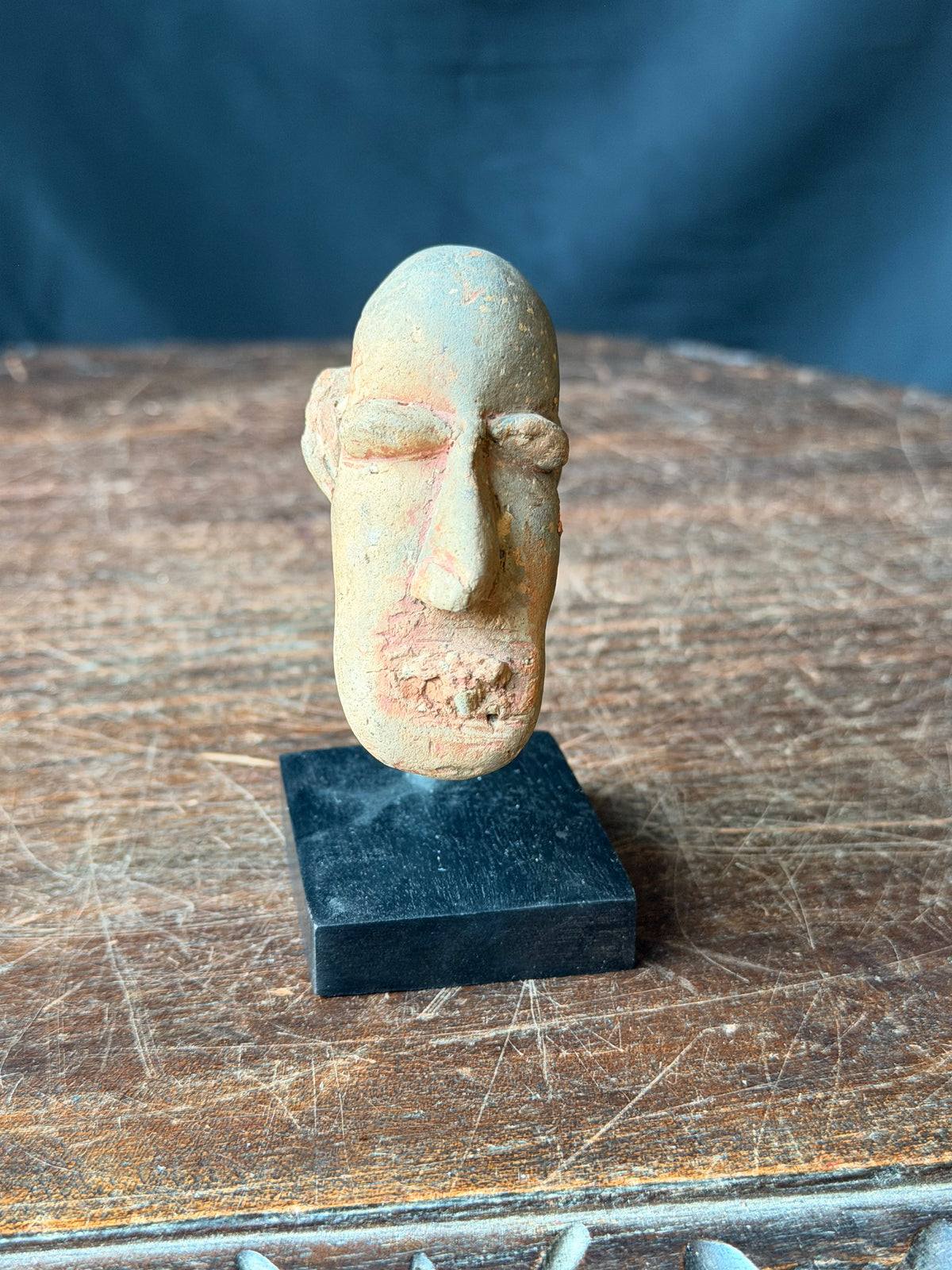 Bankoni Terracotta Head on Stand Mali Ex Barnes 3in – Age Untested