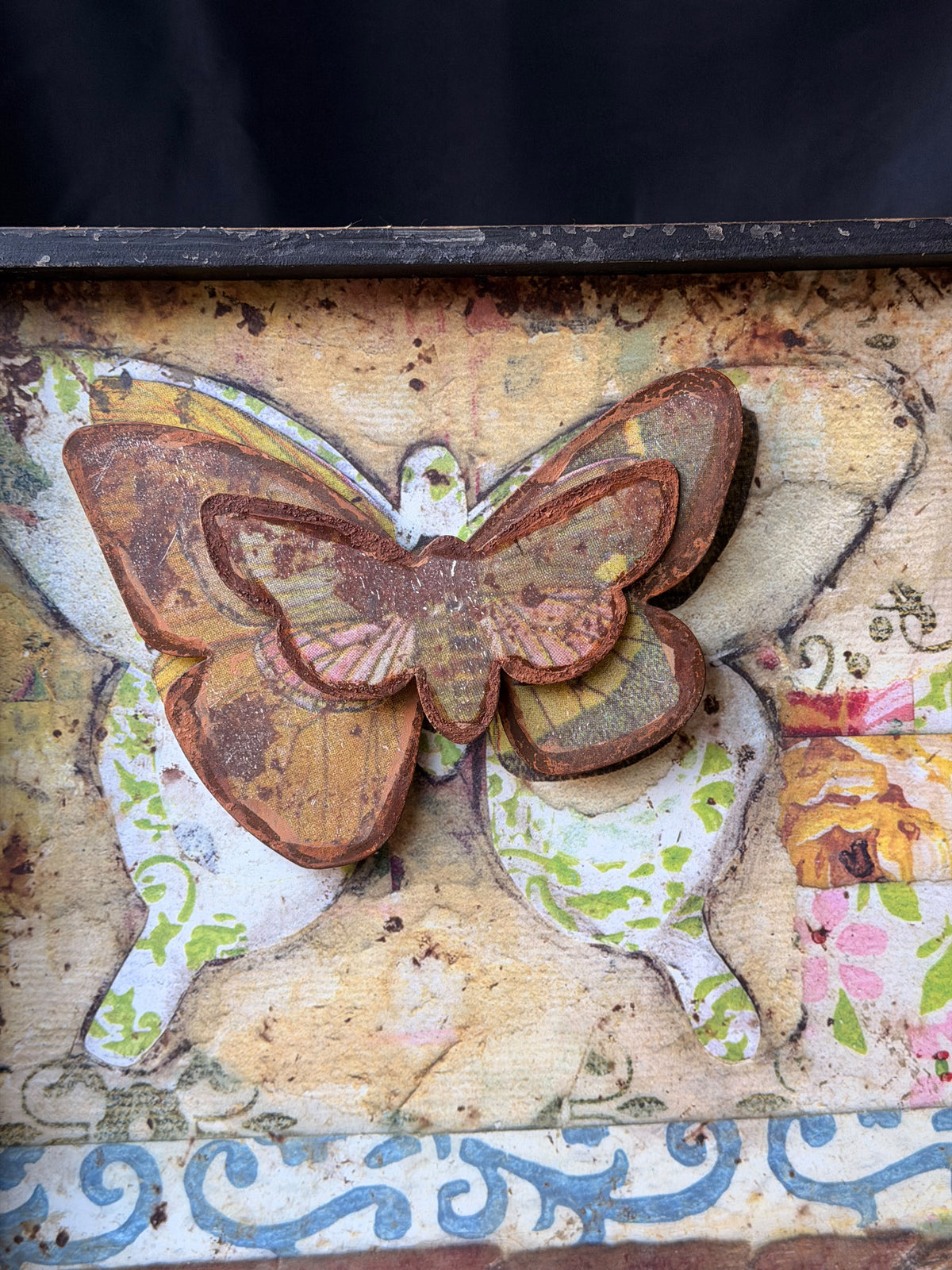 Kelly Rae Roberts Creative Co-Op Butterfly Wall Art Embrace Change 16x16