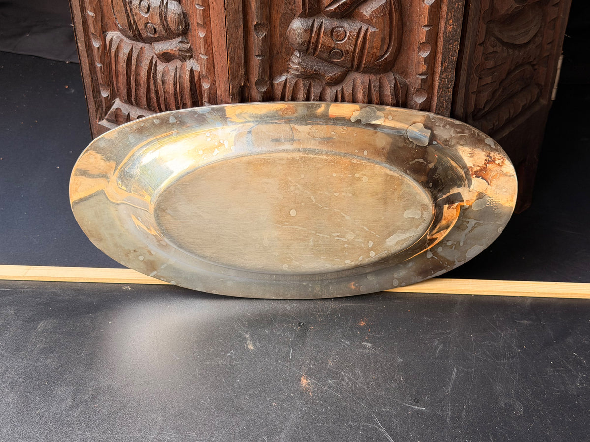 Vintage Wm A Rogers EPNS Silverplate Oval Bread Tray Serving Dish 490 10in