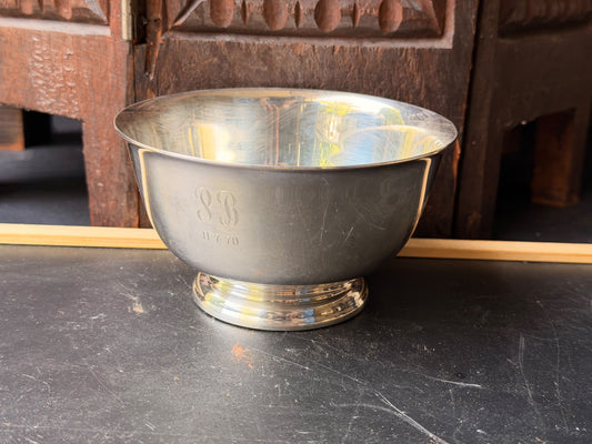 Vintage Webster Wilcox Silverplate Paul Revere Footed Bowl 5in Intl Silver 336/5