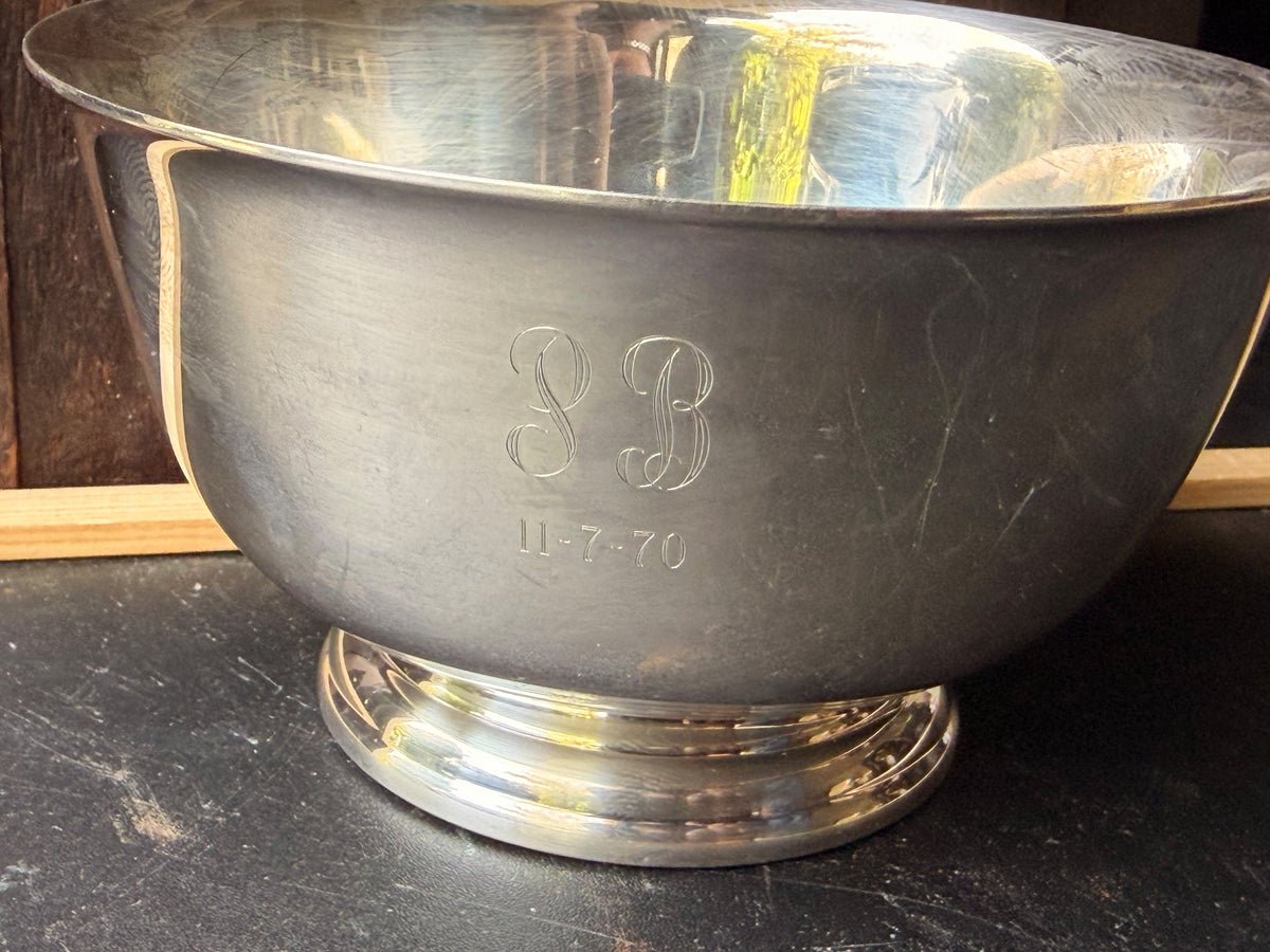 Vintage Webster Wilcox Silverplate Paul Revere Footed Bowl 5in Intl Silver 336/5