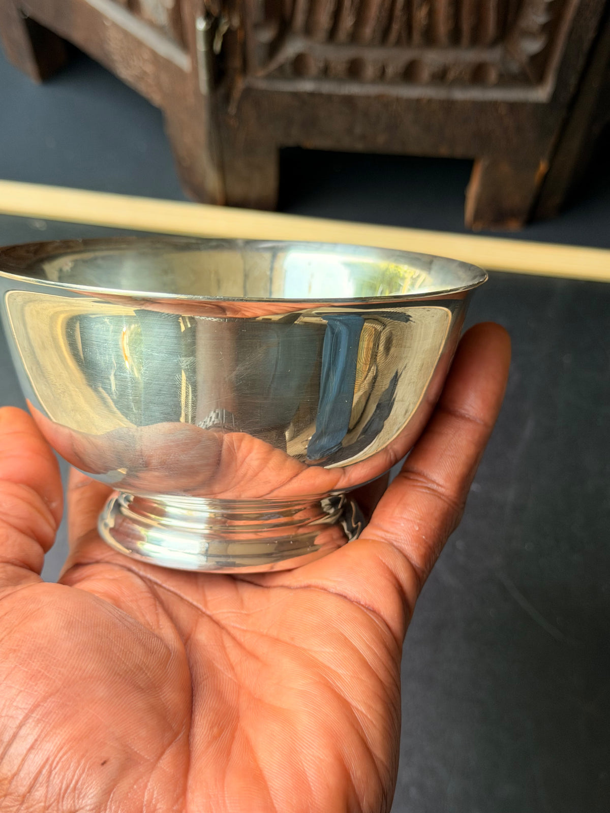 Vintage Webster Wilcox Silverplate Paul Revere Footed Bowl 5in Intl Silver 336/5