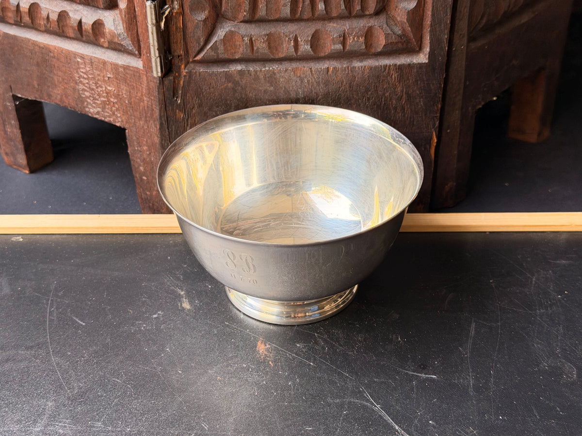 Vintage Webster Wilcox Silverplate Paul Revere Footed Bowl 5in Intl Silver 336/5