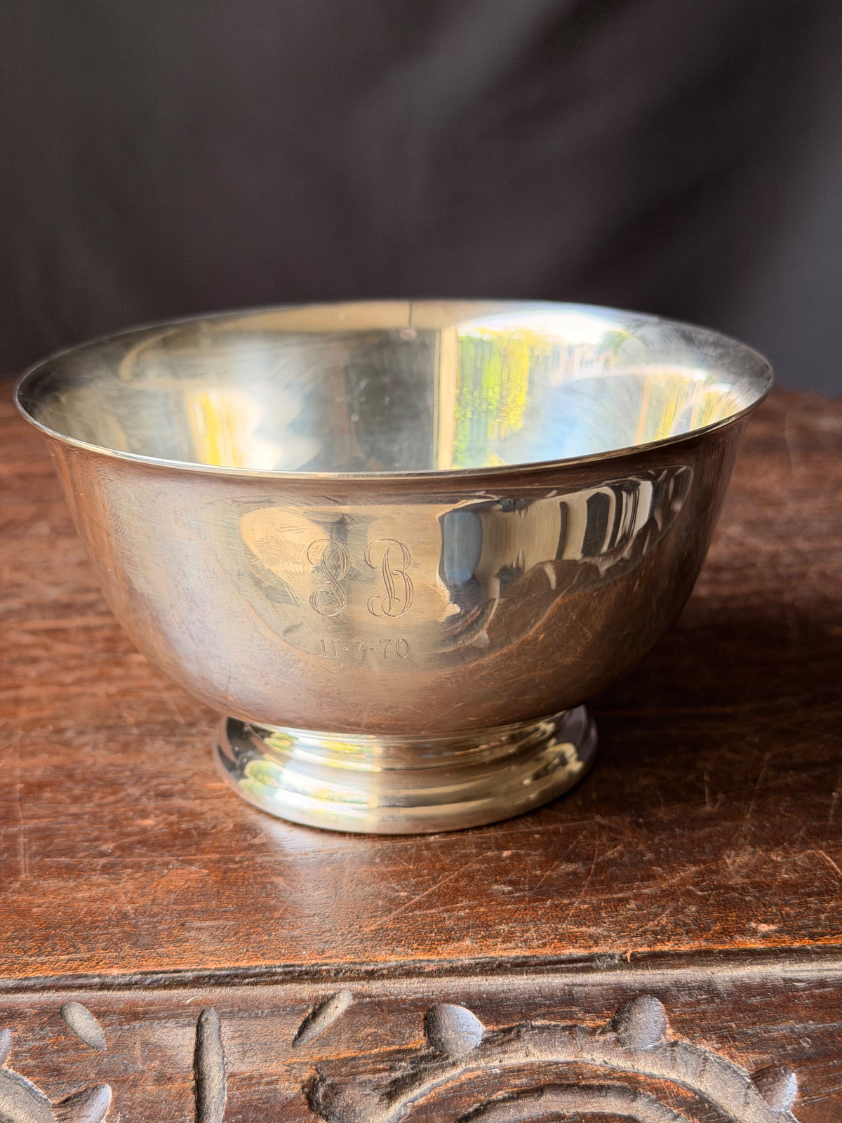 Vintage Webster Wilcox Silverplate Paul Revere Footed Bowl 5in Intl Silver 336/5