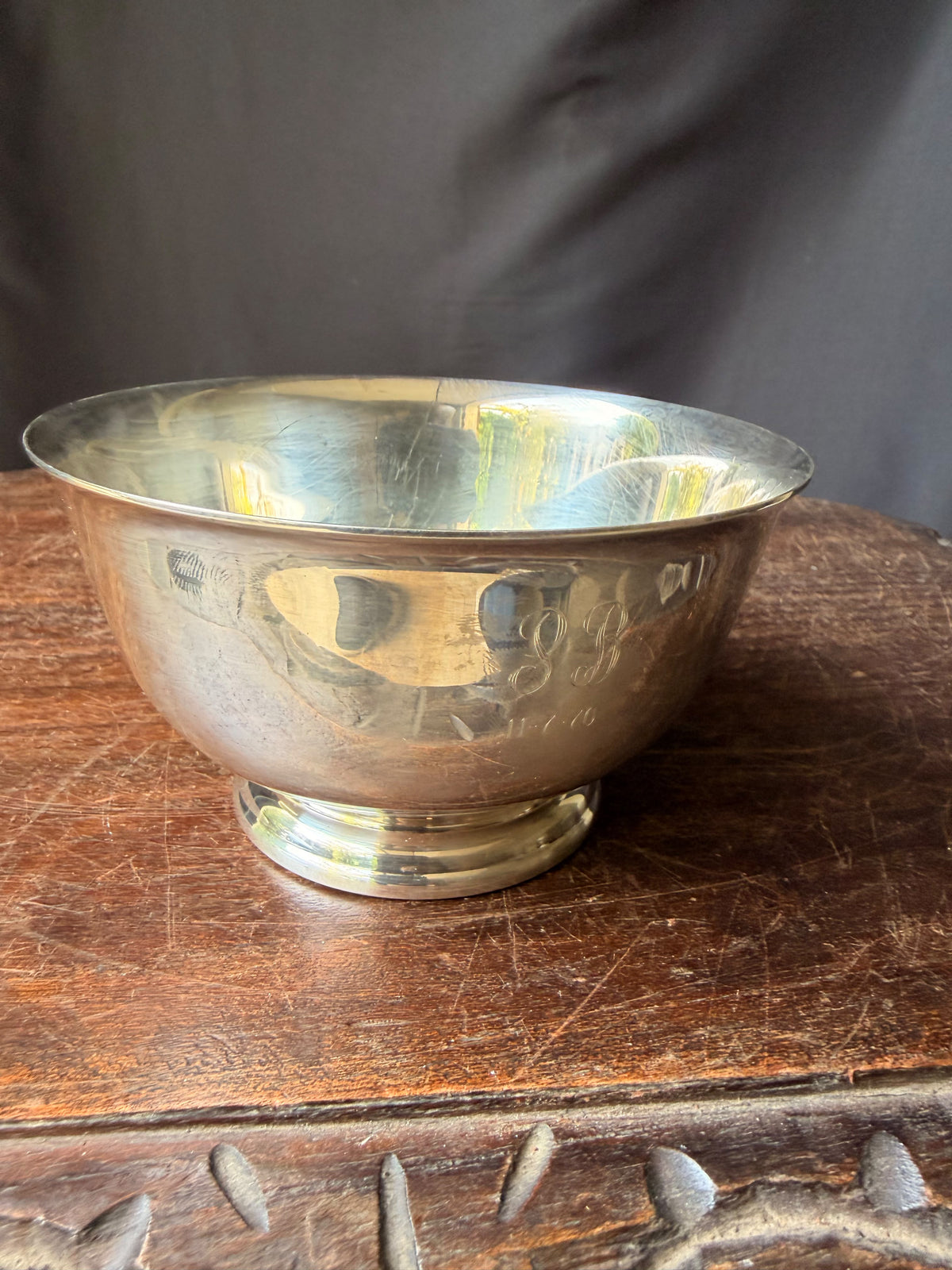 Vintage Webster Wilcox Silverplate Paul Revere Footed Bowl 5in Intl Silver 336/5