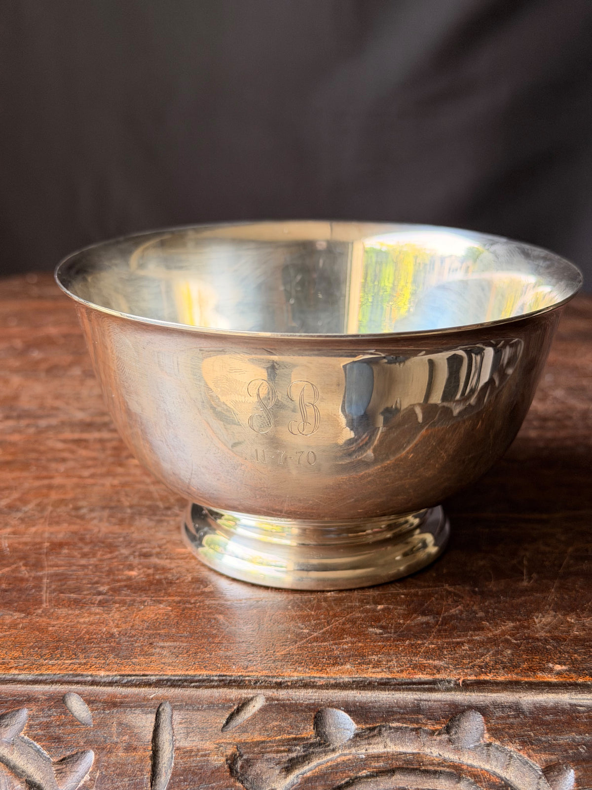Vintage Webster Wilcox Silverplate Paul Revere Footed Bowl 5in Intl Silver 336/5