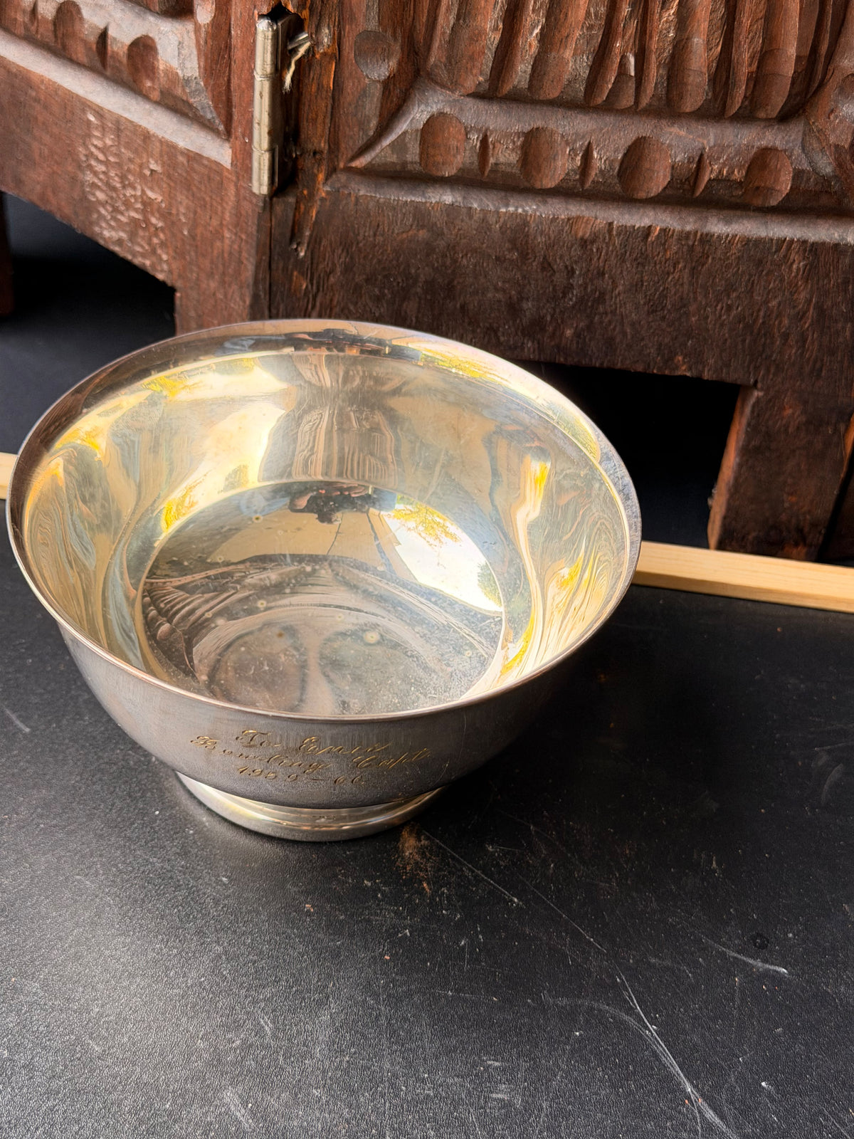 Vintage Gorham Silverplate Paul Revere Bowl YC778 5in Bowling Trophy 1959-60