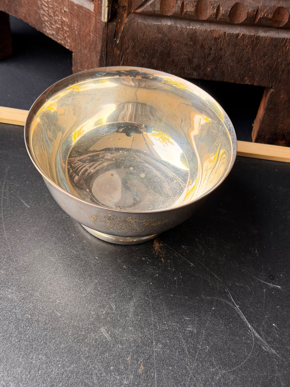 Vintage Gorham Silverplate Paul Revere Bowl YC778 5in Bowling Trophy 1959-60