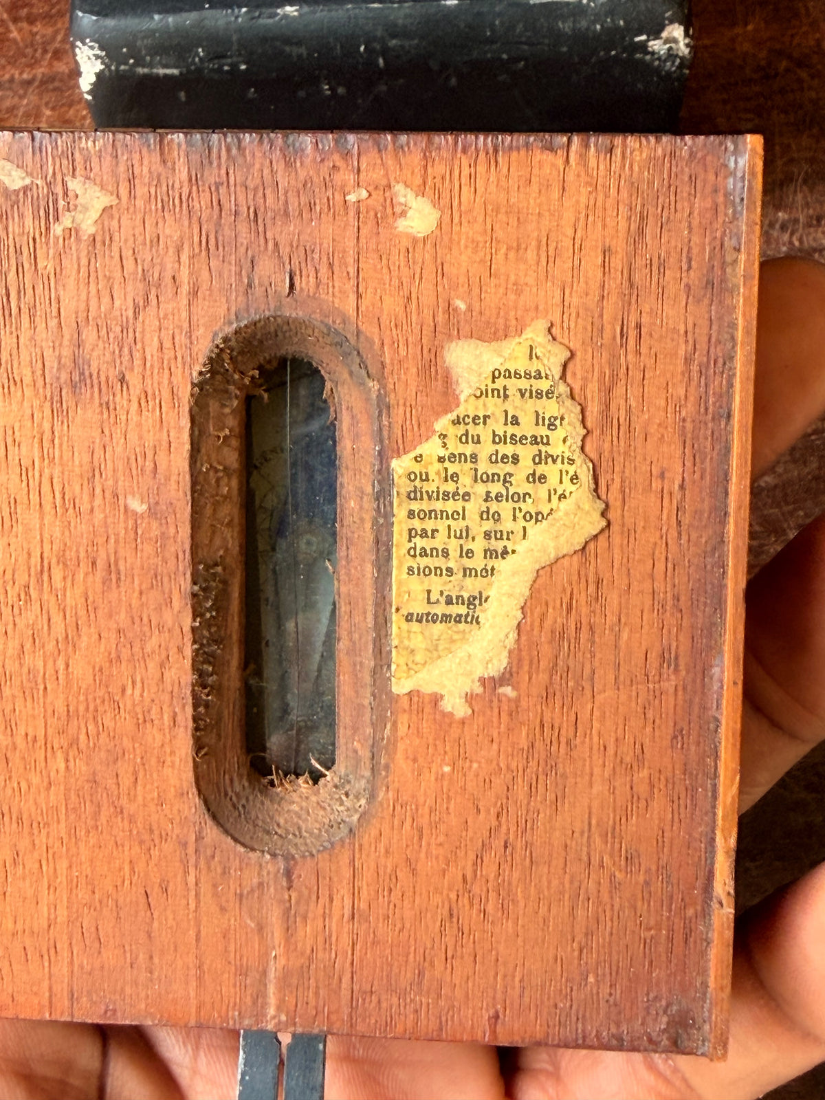Vintage French General Peigne Alidade Compass Delagrave Paris Friez Wood Box