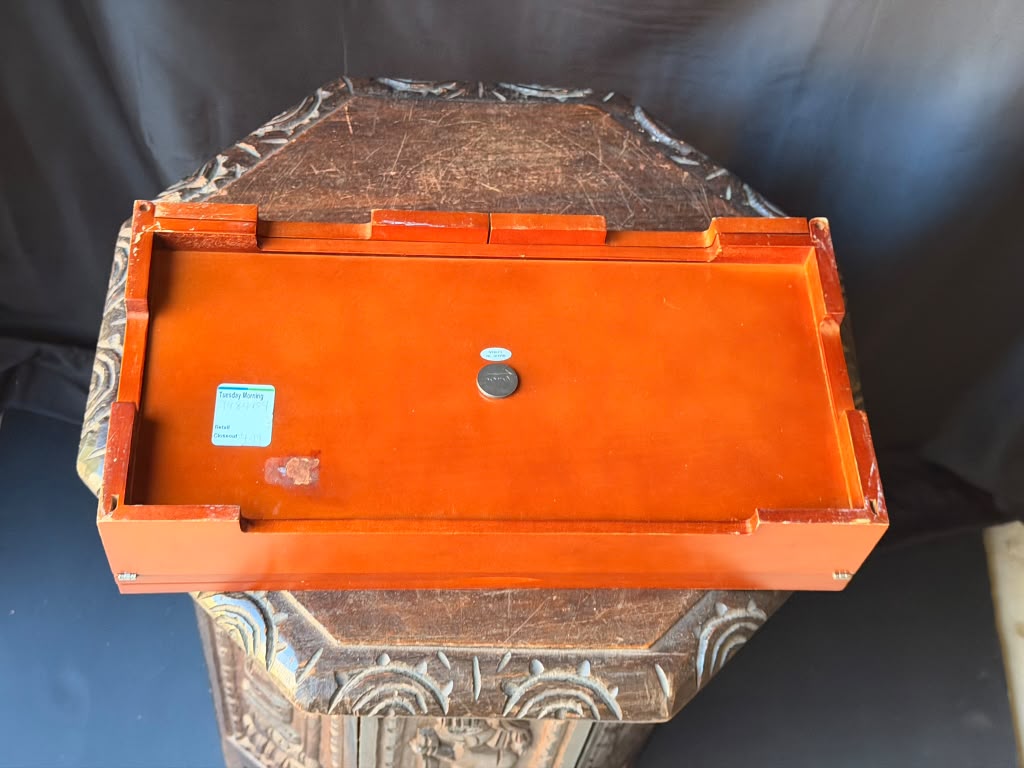 Michael Graves Design Chess & Checkers Set Folding Wood Board Storage Case 16"