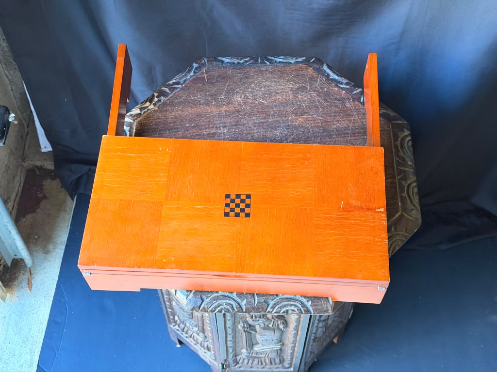 Michael Graves Design Chess & Checkers Set Folding Wood Board Storage Case 16"