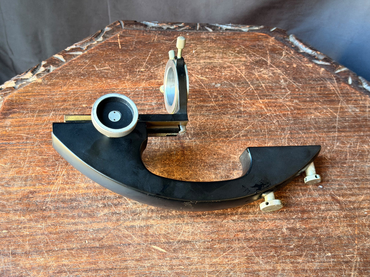 Vintage Microscope Condenser Arm Rack and Pinion Focus with Centering Ring 9.7"