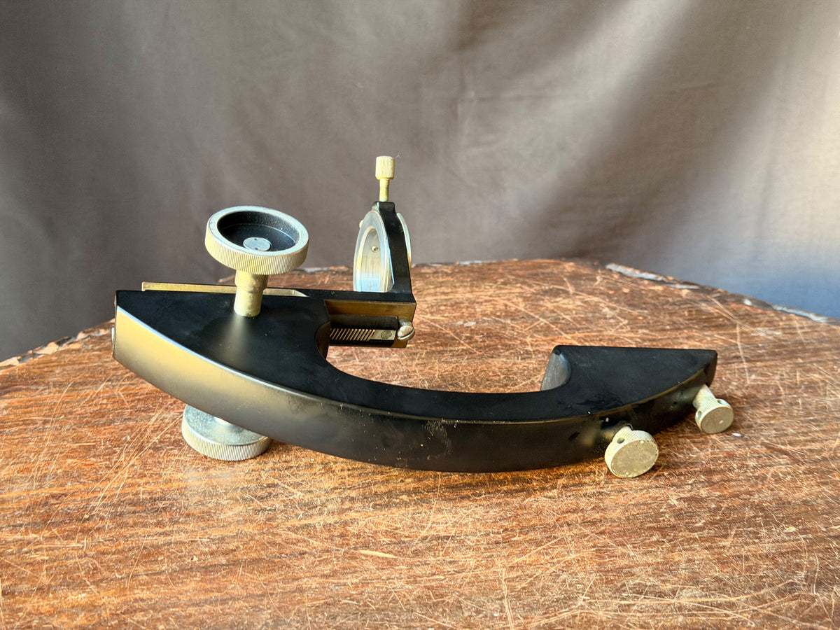 Vintage Microscope Condenser Arm Rack and Pinion Focus with Centering Ring 9.7"