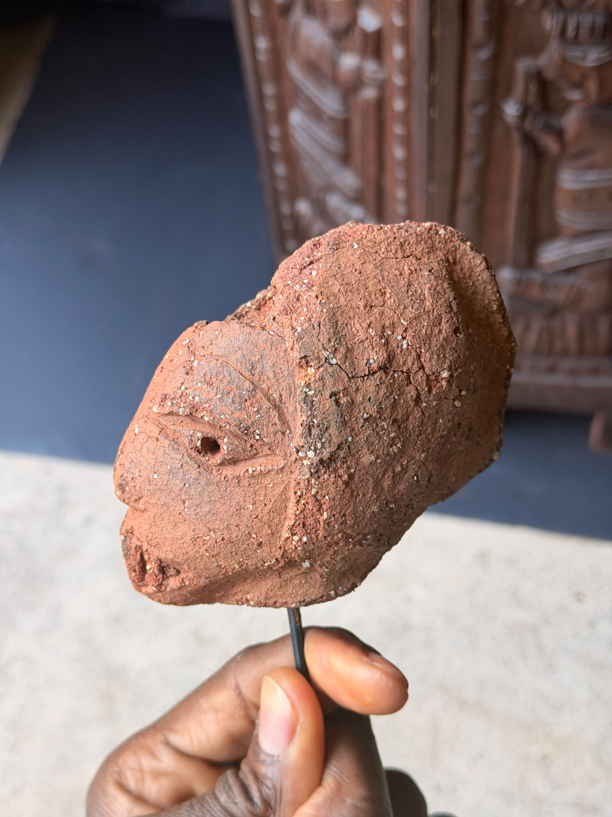 Nok Terracotta Head on Stand Nigeria Ex Barnes 4.5in – Age Untested