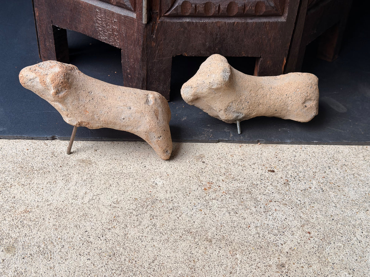 Djenne Terracotta Animal Figures Pair Mali Ex Barnes 6in – Age Untested