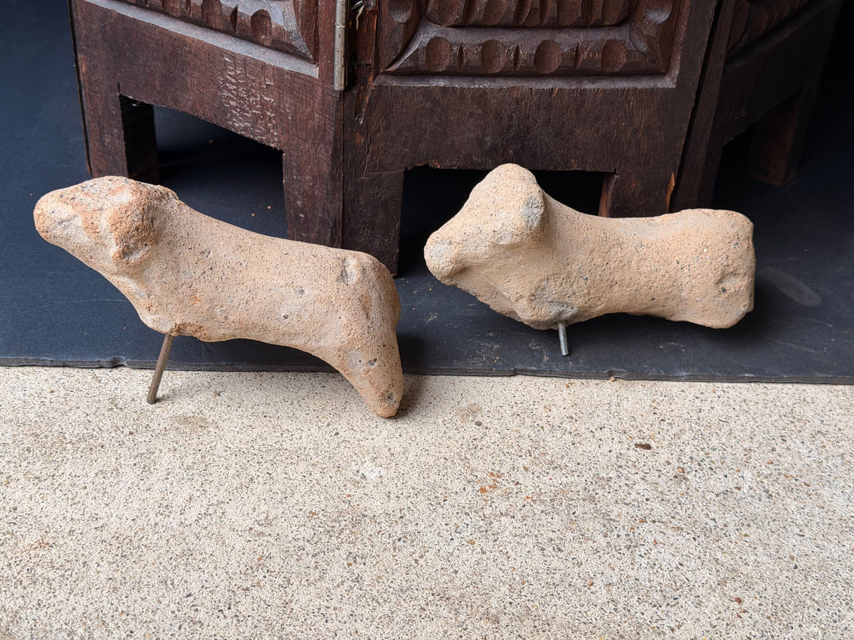 Djenne Terracotta Animal Figures Pair Mali Ex Barnes 6in – Age Untested