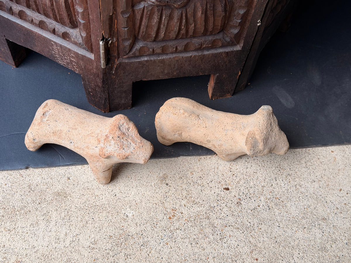 Djenne Terracotta Animal Figures Pair Mali Ex Barnes 6in – Age Untested