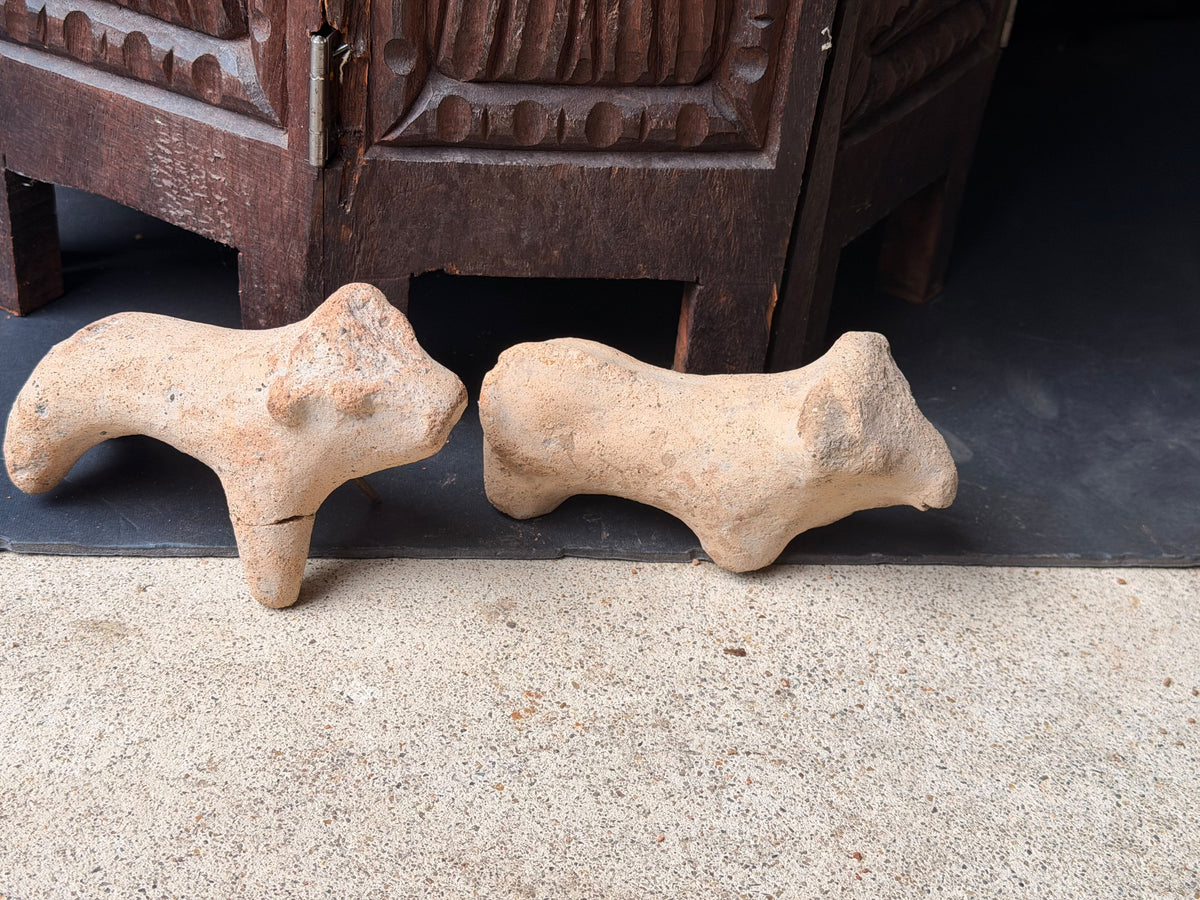 Djenne Terracotta Animal Figures Pair Mali Ex Barnes 6in – Age Untested