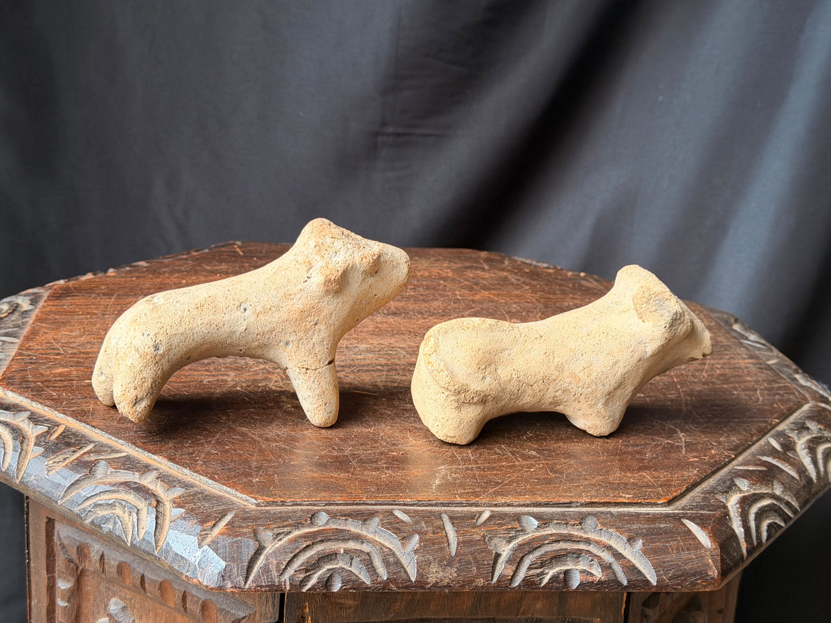 Djenne Terracotta Animal Figures Pair Mali Ex Barnes 6in – Age Untested