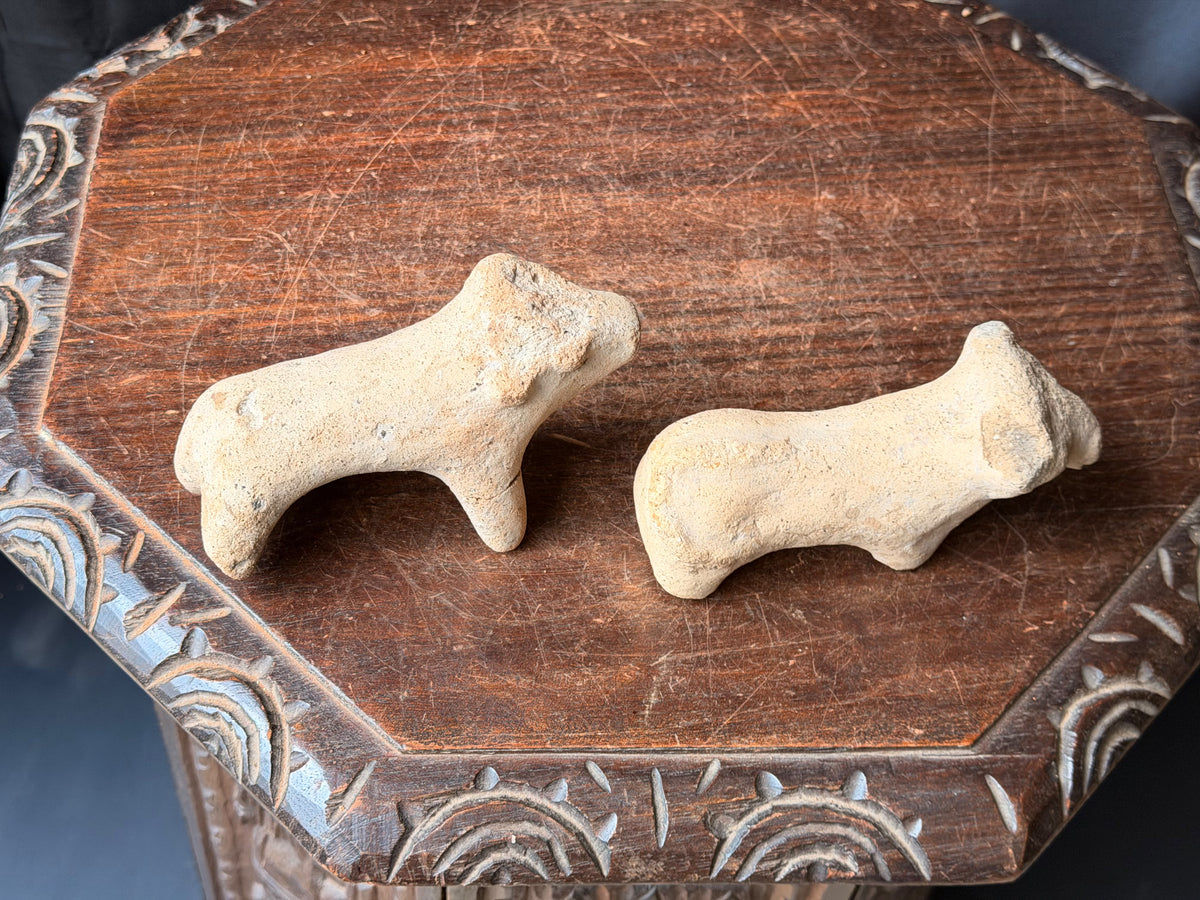 Djenne Terracotta Animal Figures Pair Mali Ex Barnes 6in – Age Untested