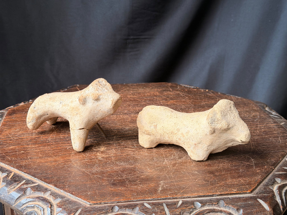 Djenne Terracotta Animal Figures Pair Mali Ex Barnes 6in – Age Untested