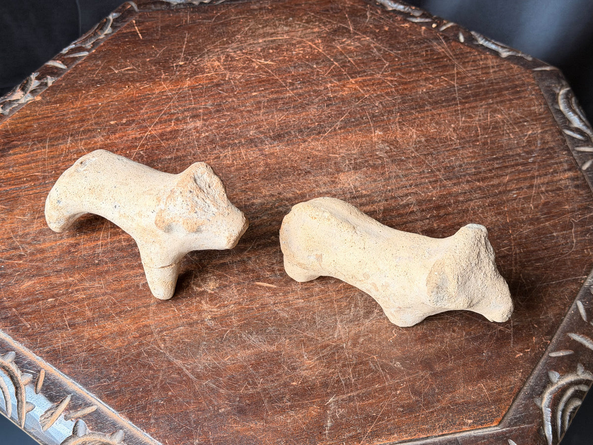 Djenne Terracotta Animal Figures Pair Mali Ex Barnes 6in – Age Untested