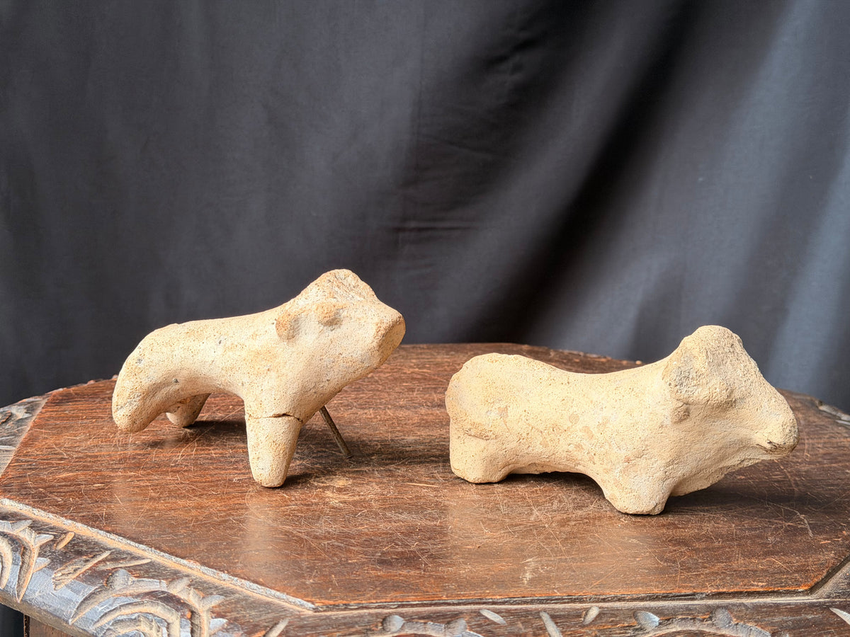 Djenne Terracotta Animal Figures Pair Mali Ex Barnes 6in – Age Untested