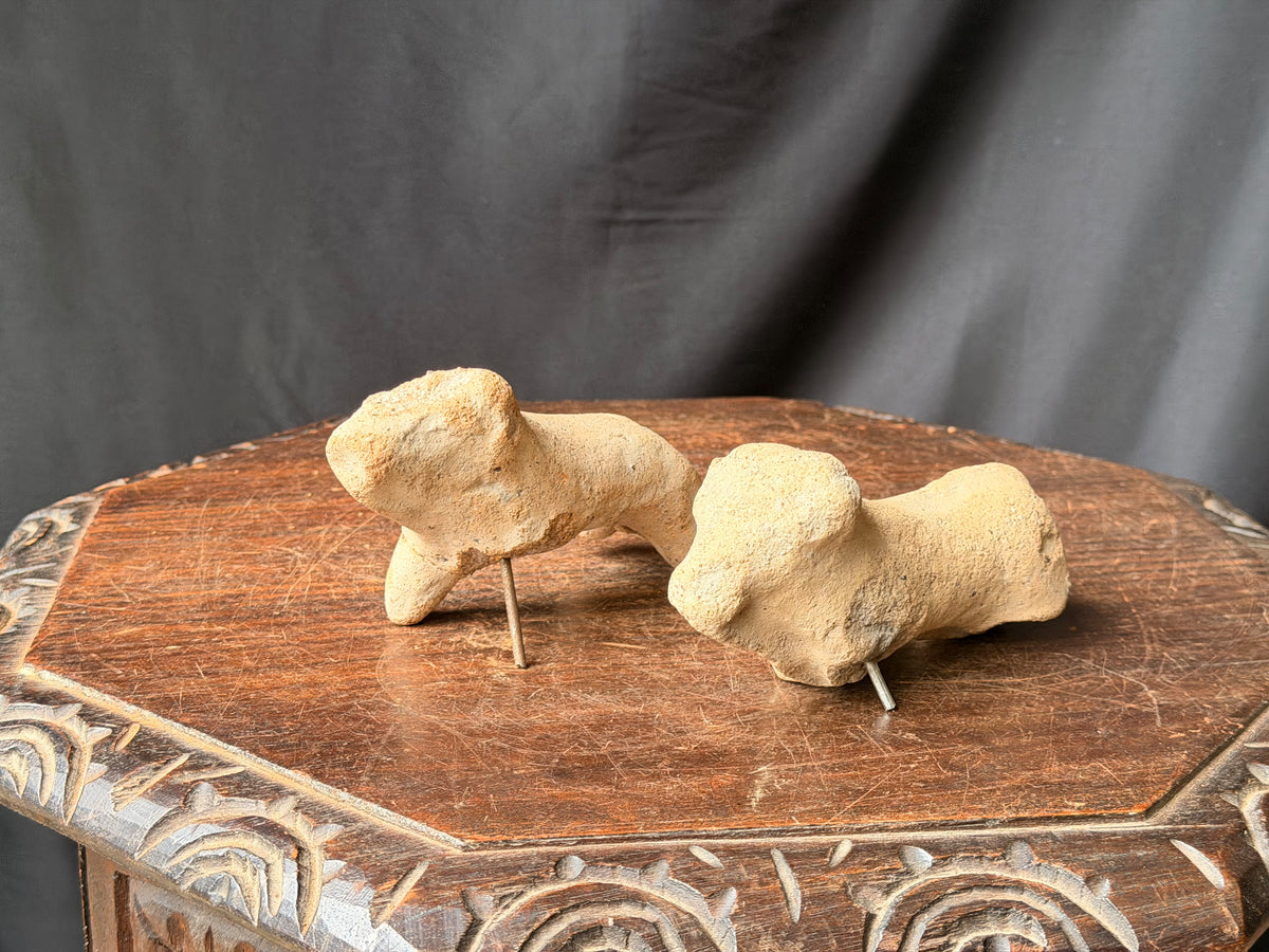 Djenne Terracotta Animal Figures Pair Mali Ex Barnes 6in – Age Untested