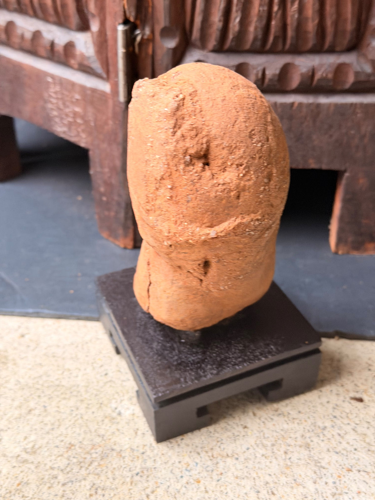 Sokoto Terracotta Head on Stand Nigeria Ex Barnes 4.5in – Age Untested
