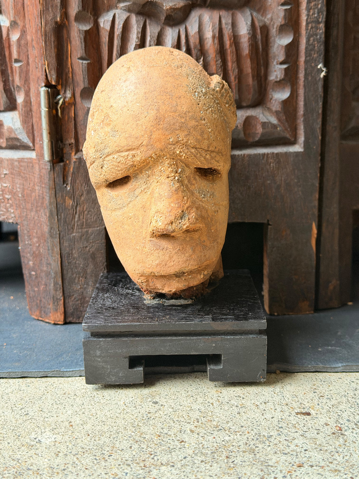 Sokoto Terracotta Head on Stand Nigeria Ex Barnes 4.5in – Age Untested