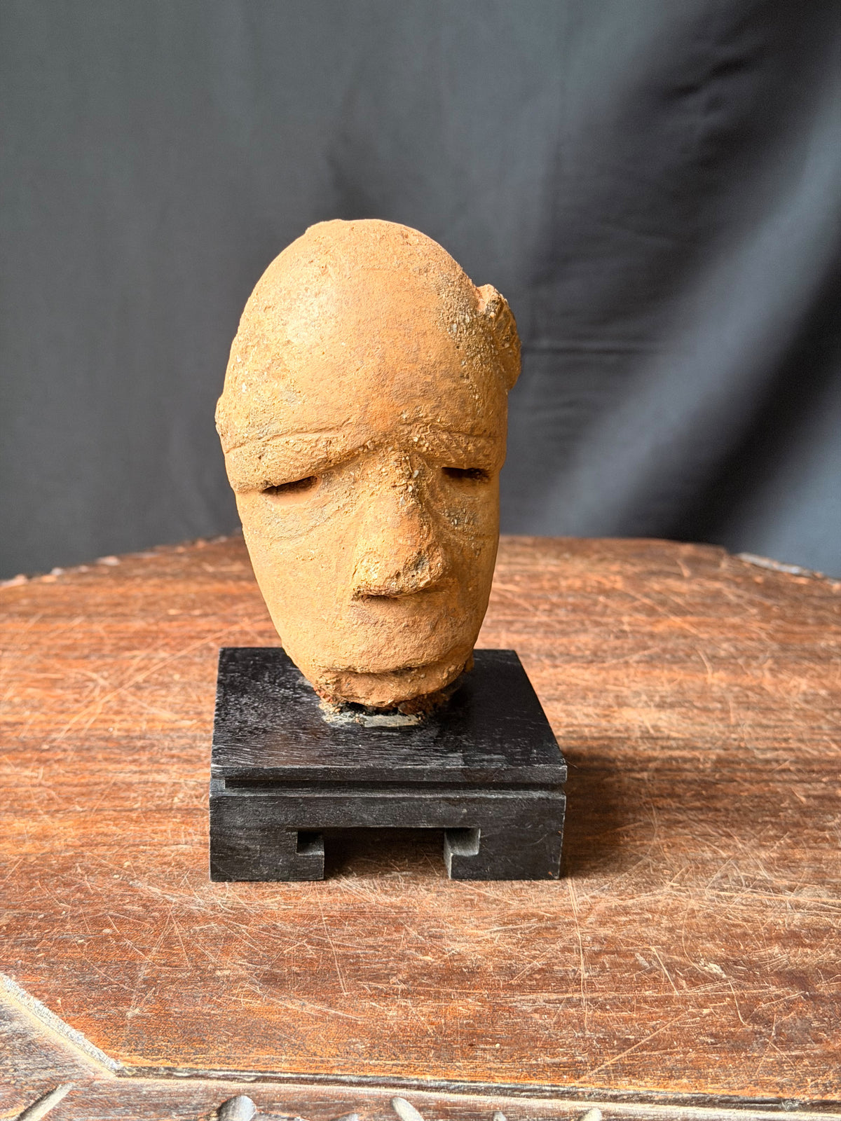 Sokoto Terracotta Head on Stand Nigeria Ex Barnes 4.5in – Age Untested