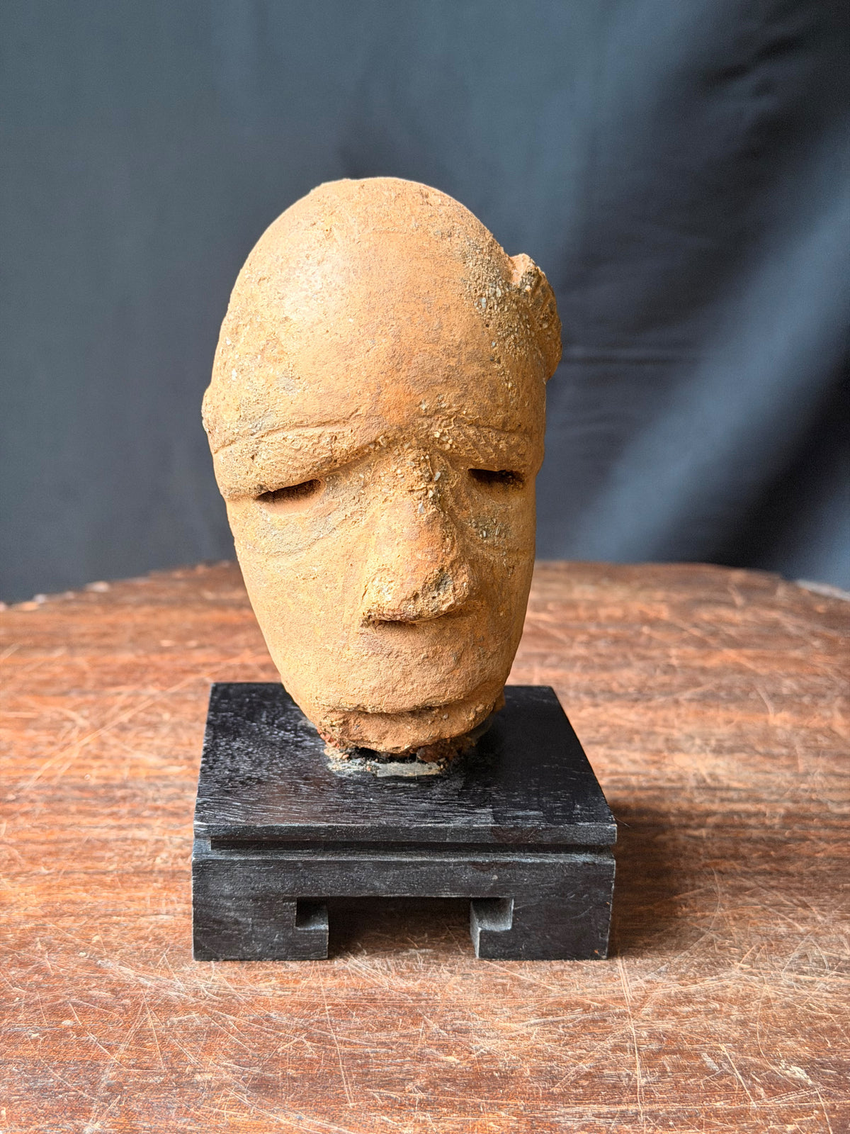 Sokoto Terracotta Head on Stand Nigeria Ex Barnes 4.5in – Age Untested