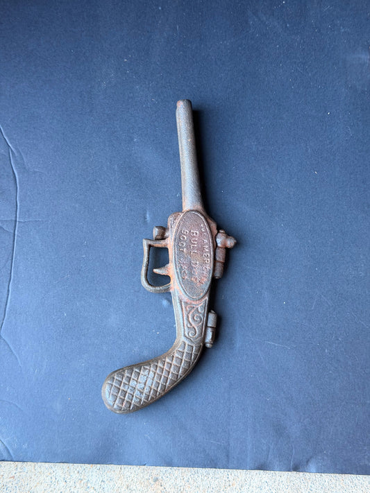 Vintage Cast Iron Folding Pistol Boot Jack The American Bull Dog 8 Inch