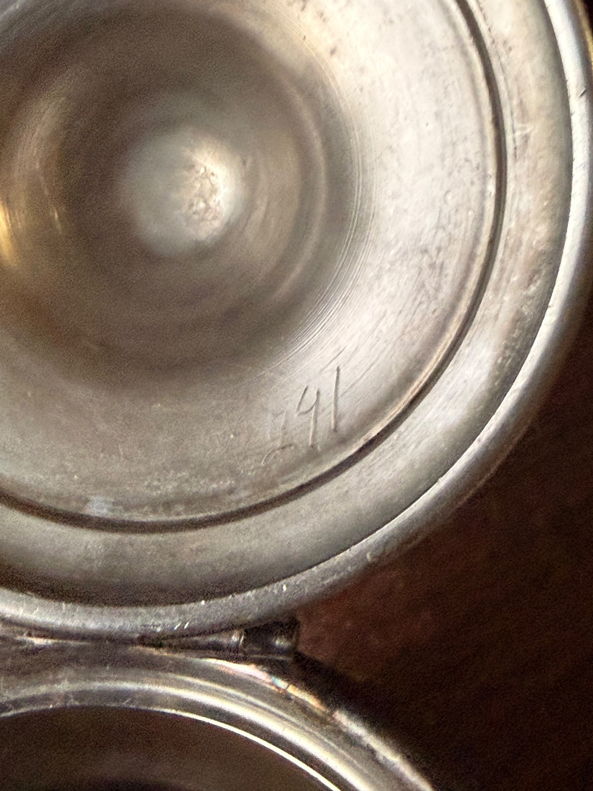 Antique Forbes Silver Co Quadruple Silverplate Teapot Engraved Floral #177 7.8"